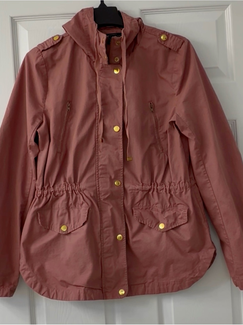 Sweet Wanderer Rose Utility Anorak Jacket with Gold Hardware